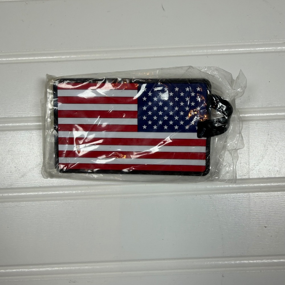 American Flag Luggage Tag Patriotic Stars and Stripes Travel ID EPP-LT001 NEW